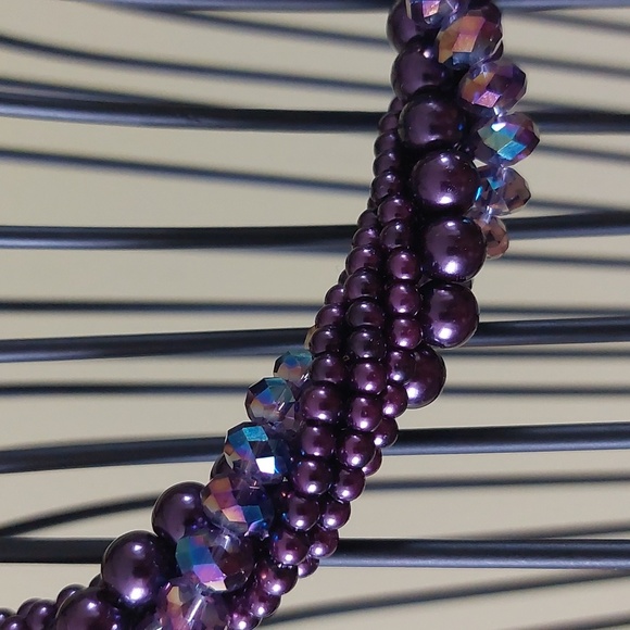 💜 Purple beads necklace - Picture 2 of 5